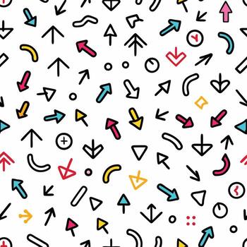 un vistoso modelo con flechas y flechas vector