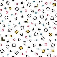 a colorful pattern with geometric shapes and arrows vector