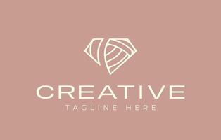 Abstract Lines Diamond Logo Design Template vector