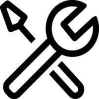 Black and white tools icon set, perfect for web design, app interfaces, and professional digital content vector