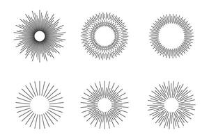 Linear image of sunlight stock illustration vector