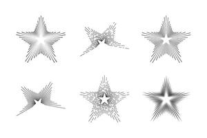 Star with burst rays with border and frames vintage art vector