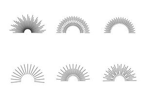 Abstract sun burst rays with border and frames vector