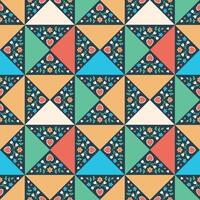 Seamless patchwork pattern with handdrawn elements vector