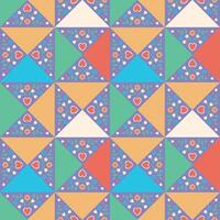 Seamless pattern patchwork style with handdrawn elements vector