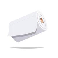 Roll of toilet paper or tissue isolated on white background. vector