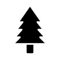 Pine tree silhouette. Concept of Christmas, nature, and winter. vector