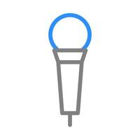 Microphone icon for audio and music. Concept of communication, entertainment, and performance. vector