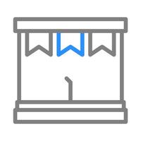 Stage with flags. Concept of performance, presentation, and entertainment. vector