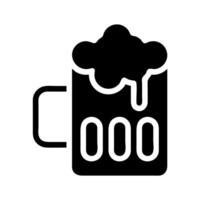 Beer mug with foam icon. Concept of celebration, party, and pub. vector