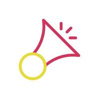 Horn icon, simple illustration. Concept of announcement, attention, and warning. vector