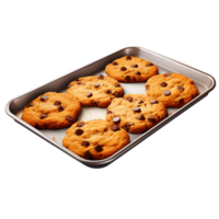 Tray of Freshly Baked Chocolate Chip Cookies png