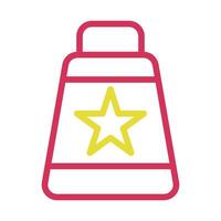 Tube with star icon. Concept of best product, quality, and favorite. vector
