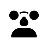 Mindfulness icon, mental health concept, silhouette of a person with abstract shapes. vector