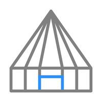 Circus tent icon. Concept of entertainment, performance, and amusement. vector