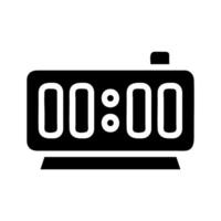 Digital alarm clock displaying midnight. Concept of time, deadline, and new beginnings. vector
