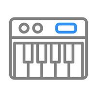 Synthesizer keyboard icon. Concept of music, performance, and electronic. vector