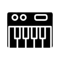 Synthesizer keyboard icon. Concept of music, performance, and entertainment. vector
