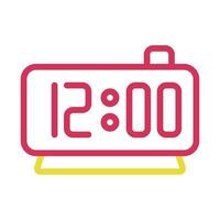 Digital alarm clock displaying Concept of time, deadline, and schedule. vector