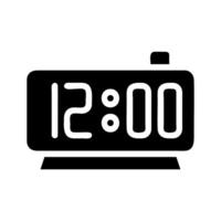 Digital alarm clock displaying Concept of time, deadline, and schedule. vector