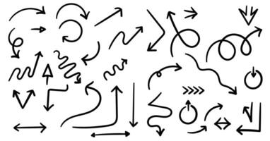 Infographic elements. Set of hand drawn simple arrows vector
