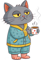 Chartreux eating coffee png