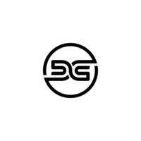 DD or CC initial circle logo template vector