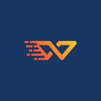 Motion Speed Line Letter W Logo Design Template Element vector