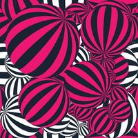 Abstract Background Black Pink Ball Repeat Pattern vector