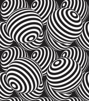 Abstract Background Black and White Ball Repeat Pattern vector