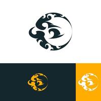 moon and cloud logo design abstract for your brand or etc vector