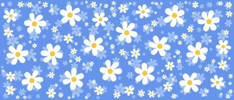 spring flower pattern background vector