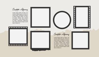 photo frames set with text space vector