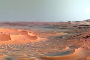 Expansive desert landscape with towering sand dunes photo