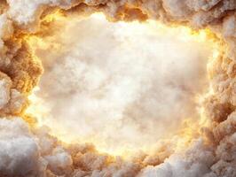 dramatic clouds with sunlight bursting through photo