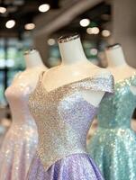 Sparkling evening gown on display photo