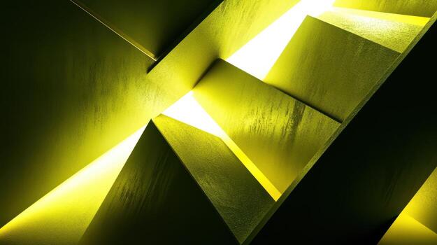 Sharp zigzag shapes in 3D, bold contrasts and rhythmic lighting interplay. Light shadow 3d pattern photo