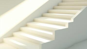 Repetitive shadows on 3D steps, modern and structured visual rhythm. Light shadow 3d pattern photo