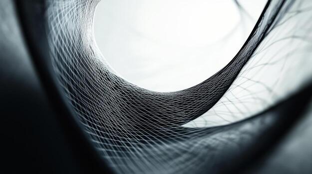 Delicate crisscrossing patterns, illuminated lines with dynamic depth. Light shadow 3d pattern photo