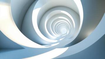 Side-lit spiral enhancing depth and movement, captivating 3D composition. Light shadow 3d pattern photo