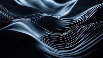 Wavy 3D composition with soft shadows, illusion of movement and depth. Light shadow 3d pattern photo