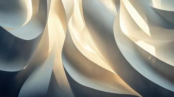 Intricate folded paper design, textured and dynamic shadowplay. Light shadow 3d pattern photo