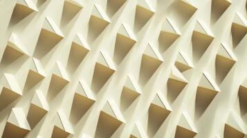 Small 3D pyramids forming a geometric relief, modern and artistic composition. Light shadow 3d pattern photo