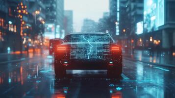 Robotic car with advanced HUD, seamless integration of digital navigation. Robotic cars photo