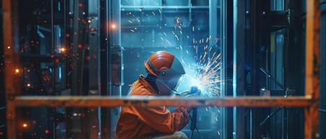 welder working on the project photo