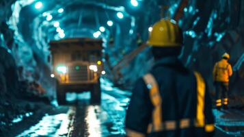 The tunnel is dark and mysterious photo