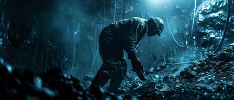 Astronaut on another planet. photo