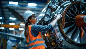 aircraft engine maintenance photo