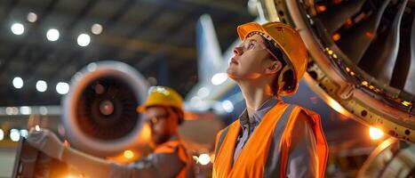 aircraft engine maintenance photo