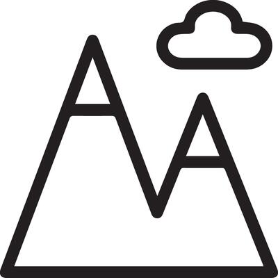 A mountain with clouds and a cloud